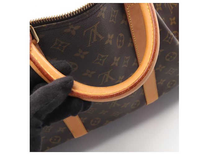 Borsa Boston Louis Vuitton Keepall 60 Monogram Marrone Monogramma - vista 11