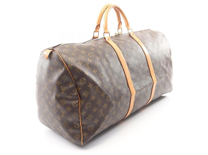 Borsa Boston Louis Vuitton Keepall 60 Monogram Marrone Monogramma - vista 2