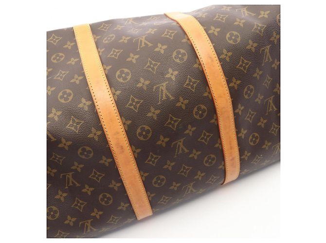 Borsa Boston Louis Vuitton Keepall 60 Monogram Marrone Monogramma - vista 8