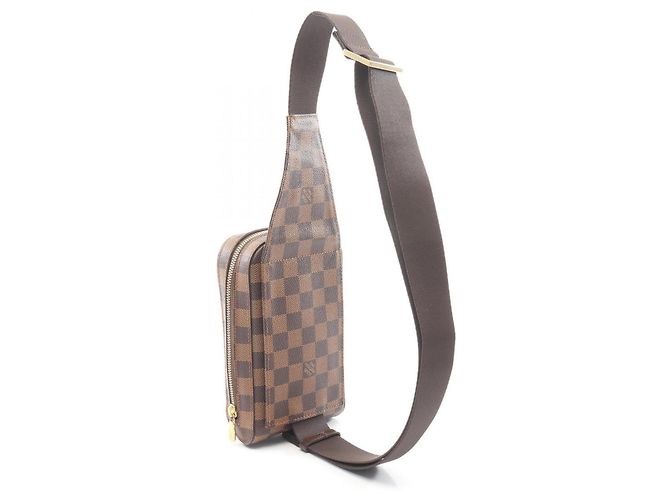 Marsupio Louis Vuitton Geronimos Damier Ebene Marrone - vista 2