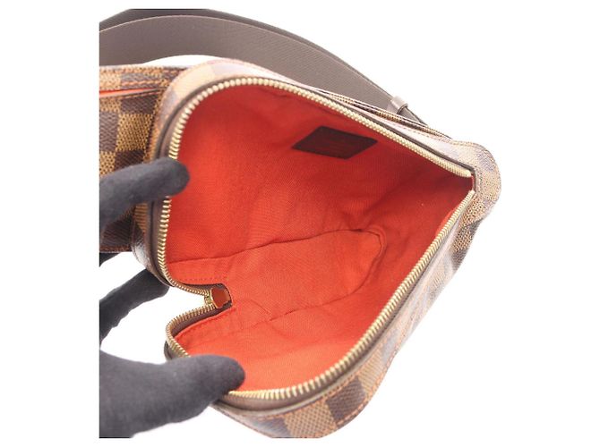 Marsupio Louis Vuitton Geronimos Damier Ebene Marrone - vista 3