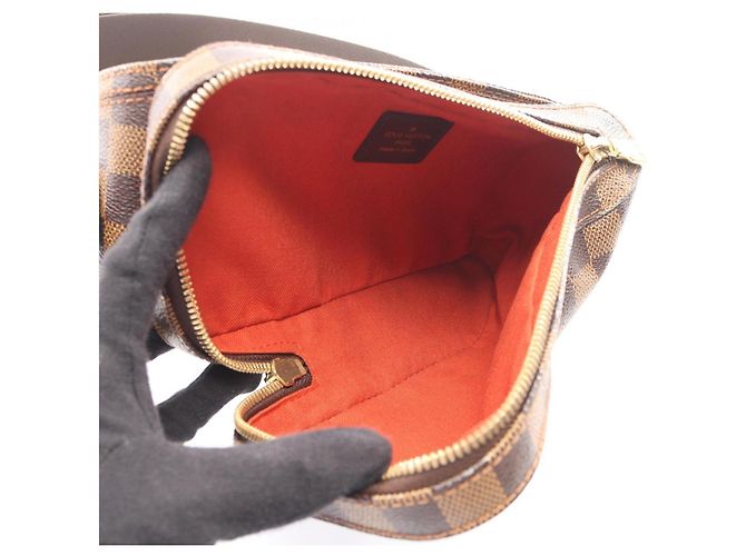 Marsupio Louis Vuitton Geronimos Damier Ebene Marrone - vista 3