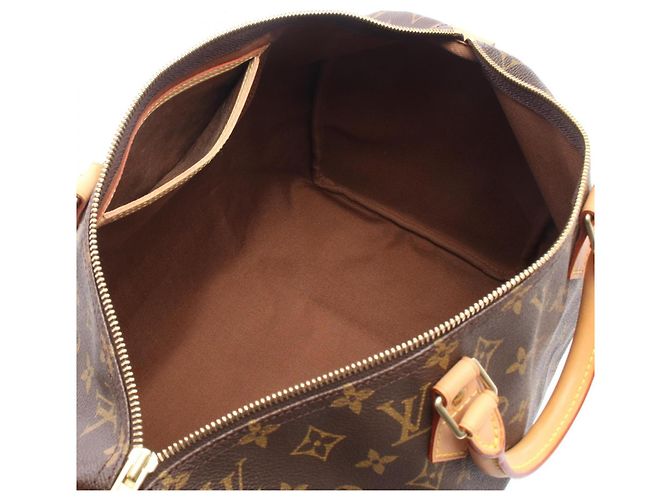 Borsa Louis Vuitton Speedy 40 Marrone Monogramma - vista 3