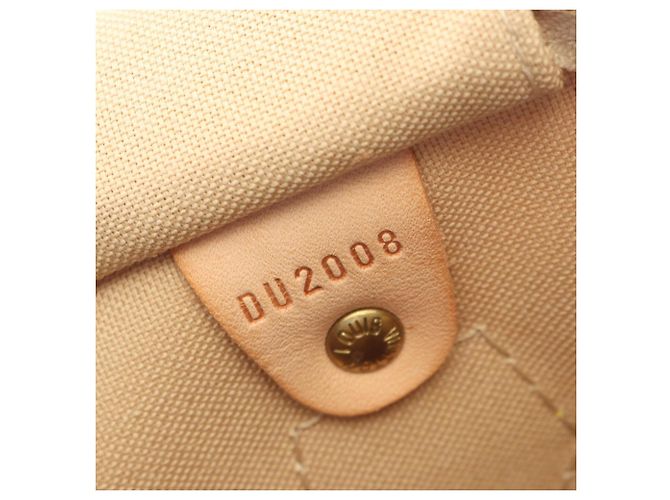 Borsa Louis Vuitton Speedy 30 Damier Azur Bianco - vista 5