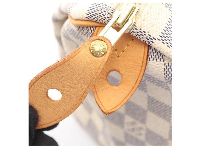 Borsa Louis Vuitton Speedy 30 Damier Azur Bianco - vista 6