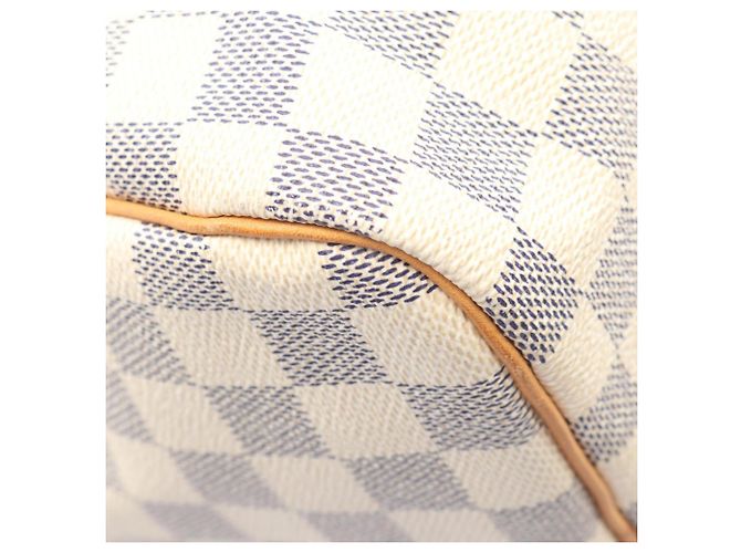 Borsa Louis Vuitton Speedy 30 Damier Azur Bianco - vista 9