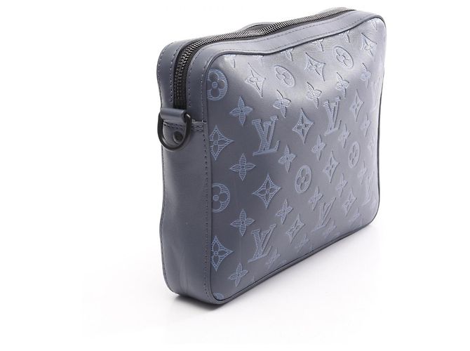 Borsa a tracolla Louis Vuitton Duo Messenger Blu navy - vista 2