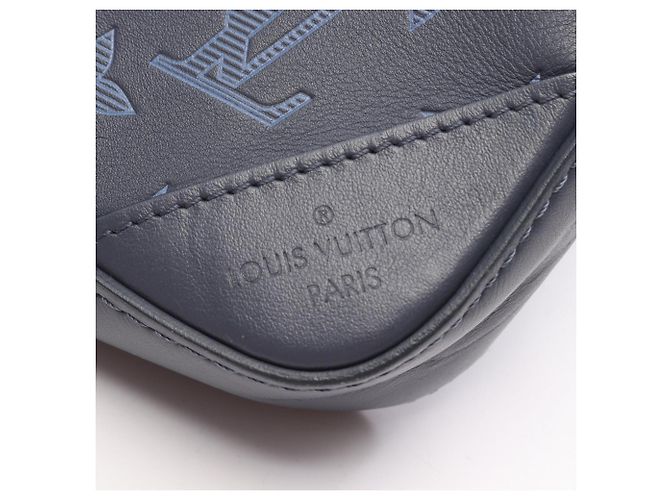 Borsa a tracolla Louis Vuitton Duo Messenger Blu navy - vista 7