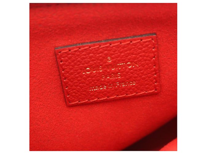 Borsa a tracolla Louis Vuitton Twice Monogram Empreinte Cerise Rosso Fuschia - vista 5