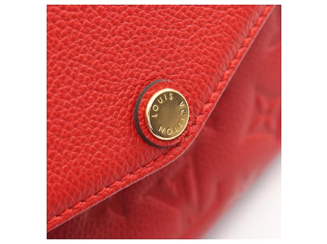 Borsa a tracolla Louis Vuitton Twice Monogram Empreinte Cerise Rosso Fuschia - vista 7