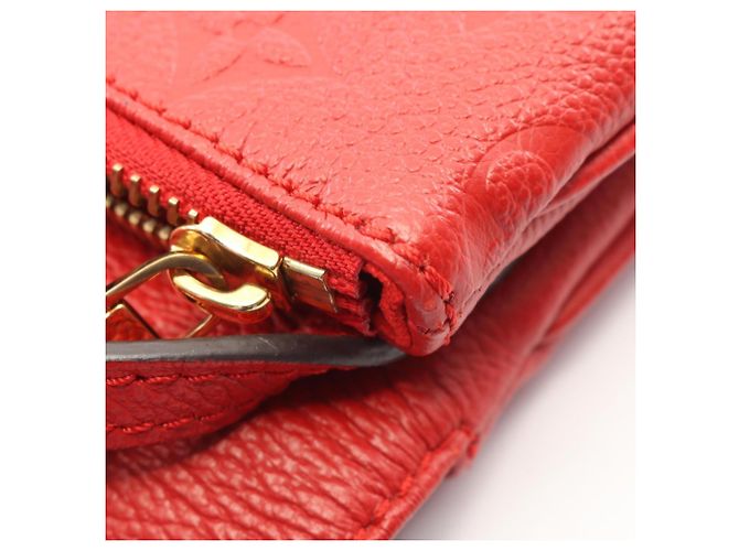 Borsa a tracolla Louis Vuitton Twice Monogram Empreinte Cerise Rosso Fuschia - vista 8