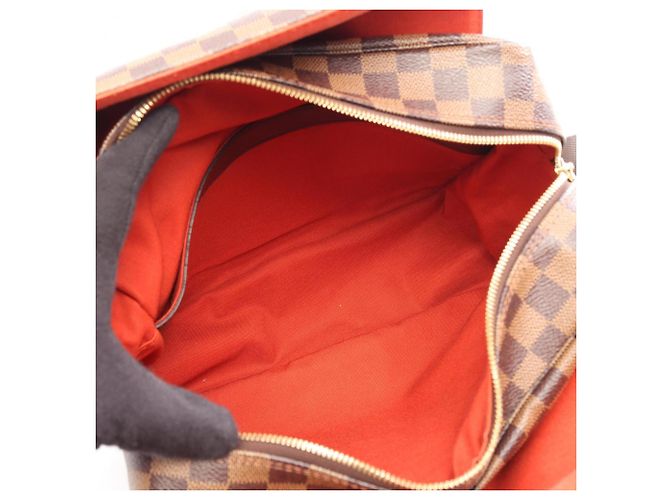 Borsa a tracolla Louis Vuitton Naviglio Damier Ebene Marrone - vista 3