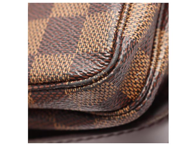 Borsa a tracolla Louis Vuitton Naviglio Damier Ebene Marrone - vista 7