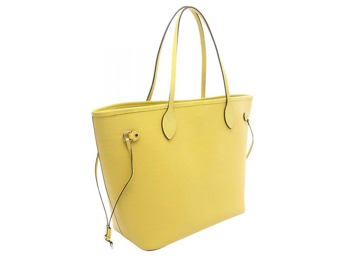 Borsa Tote Louis Vuitton Neverfull MM in pelle Epi Giallo - vista 2