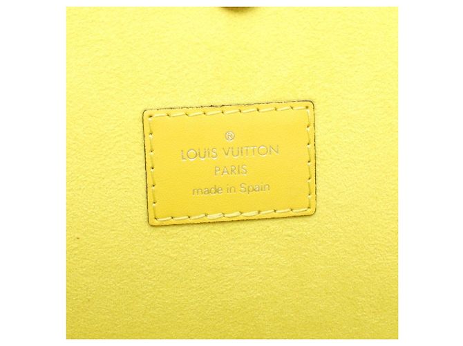 Borsa Tote Louis Vuitton Neverfull MM in pelle Epi Giallo - vista 4