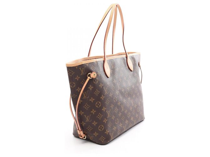 Borsa Tote Louis Vuitton Neverfull MM Marrone Monogramma - vista 2