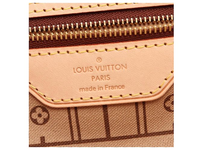 Borsa Tote Louis Vuitton Neverfull MM Marrone Monogramma - vista 4