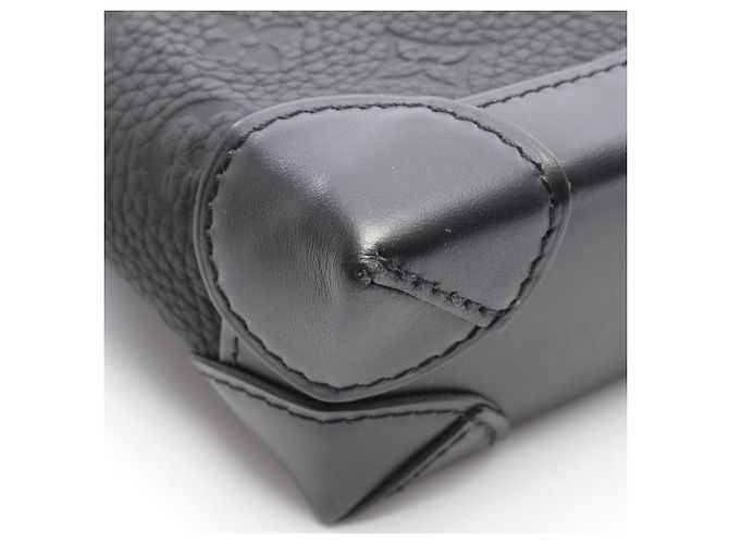 Borsa a tracolla Louis Vuitton Nano Steamer Monogram Taurillon Noir Nero - vista 6