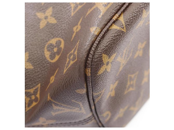 Borsa Tote Louis Vuitton Neverfull MM Marrone Rosa Rosso Monogramma - vista 7