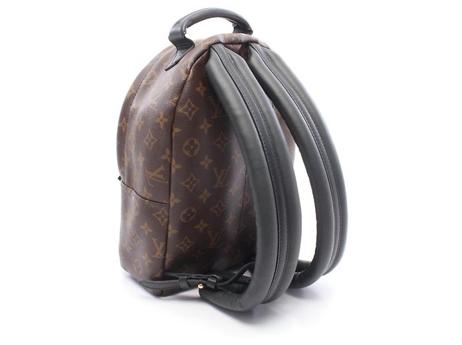 Zaino Louis Vuitton Palm Springs PM Monogram Marrone Nero Monogramma - vista 2