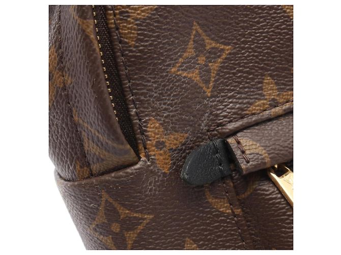 Zaino Louis Vuitton Palm Springs PM Monogram Marrone Nero Monogramma - vista 6