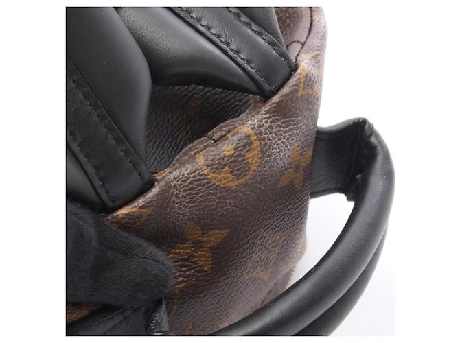Zaino Louis Vuitton Palm Springs PM Monogram Marrone Nero Monogramma - vista 8