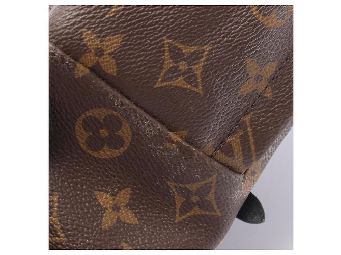 Zaino Louis Vuitton Palm Springs PM Monogram Marrone Nero Monogramma - vista 9
