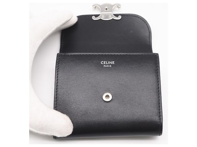 Céline Cartera Celine Triomphe Small Flap Negro - vista 10