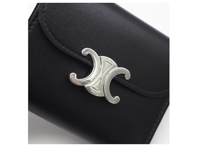 Céline Cartera Celine Triomphe Small Flap Negro - vista 9