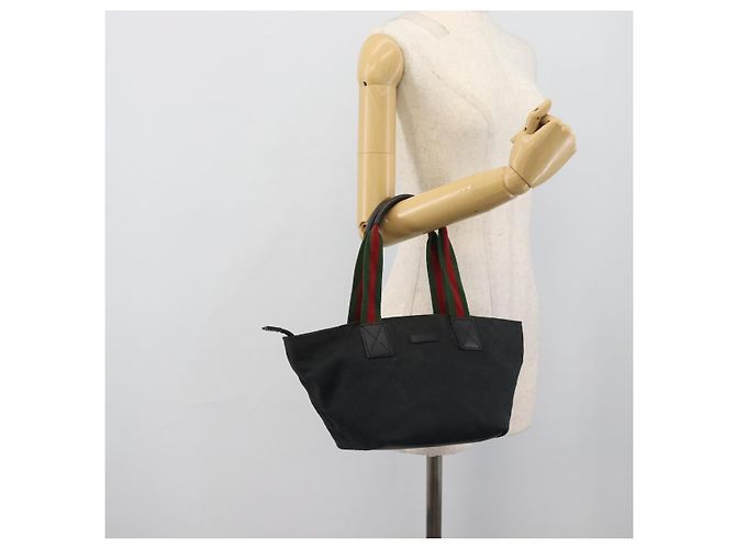 Borsa a mano GUCCI GG Canvas Nera 131228 Auth ep15484 Nero - vista 22