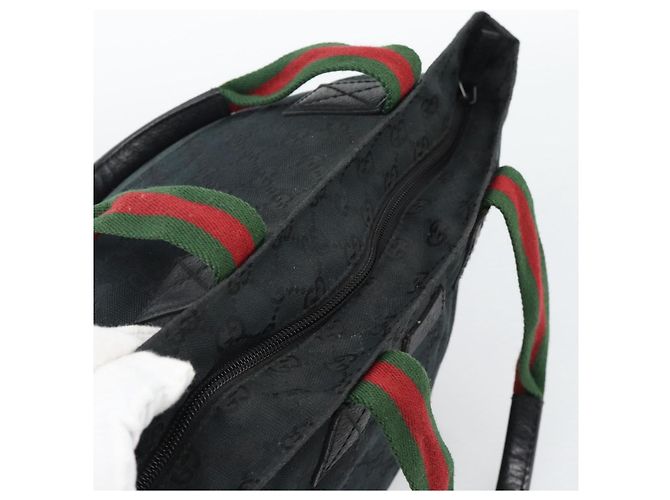 Borsa a mano GUCCI GG Canvas Nera 131228 Auth ep15484 Nero - vista 6