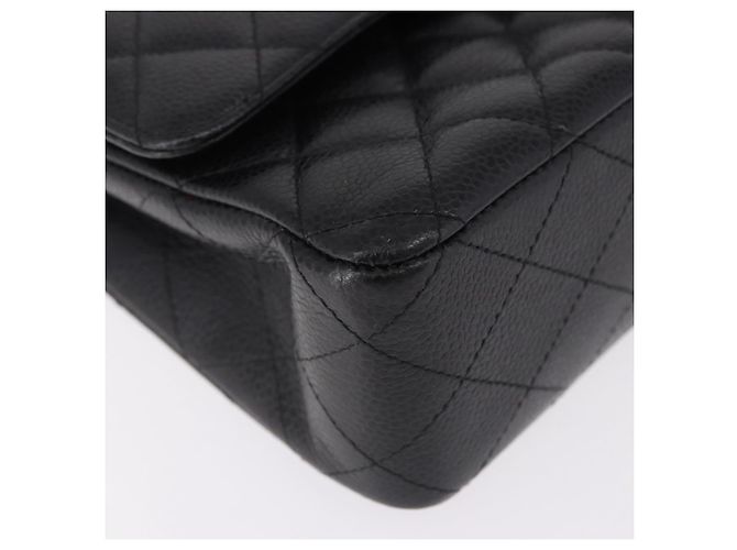 Borsa CHANEL Chain Matelasse 25 in pelle Caviar nera con CC argento Autentica yk20612SM - vista 10