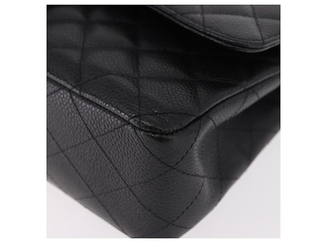 Borsa CHANEL Chain Matelasse 25 in pelle Caviar nera con CC argento Autentica yk20612SM - vista 11