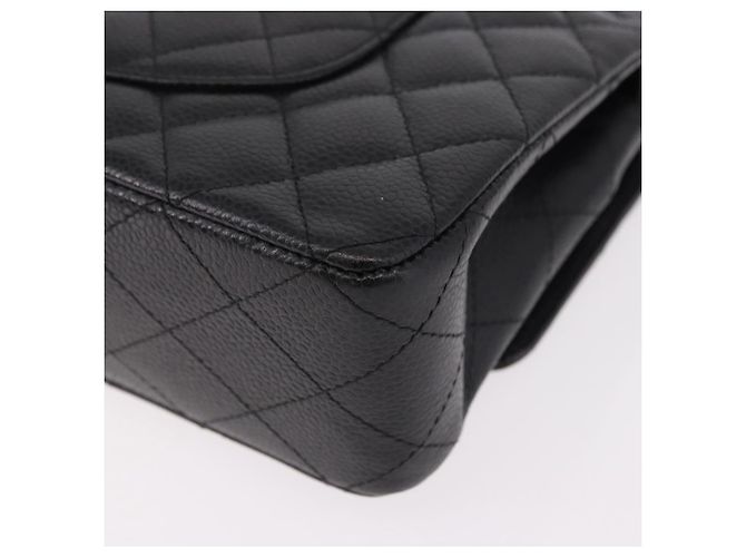 Borsa CHANEL Chain Matelasse 25 in pelle Caviar nera con CC argento Autentica yk20612SM - vista 13