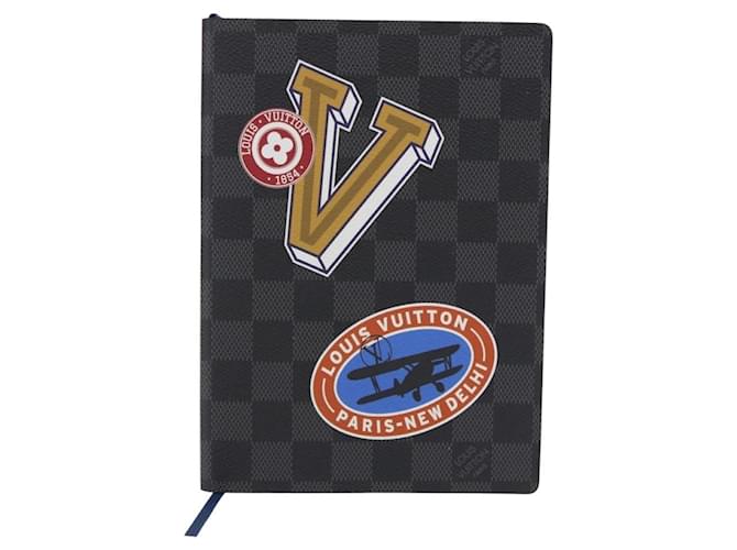 LOUIS VUITTON Damier Graphite Kai Eclamance Note GI0248 LV Auth 190684M Damier ebene - vista 2