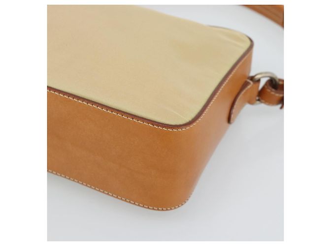 Borsa a Spalla PRADA Nylon Beige Argento Auth 192786 - vista 10