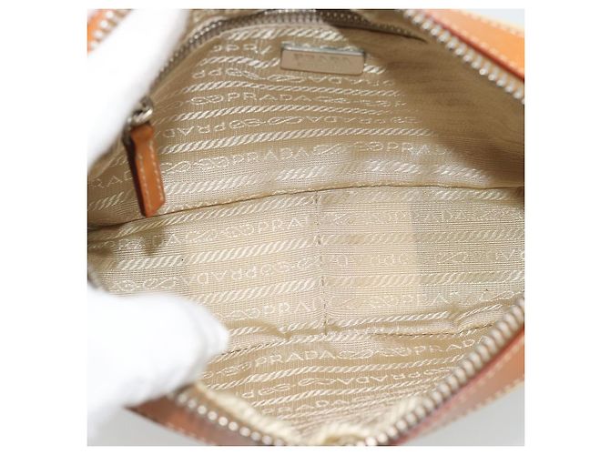 Borsa a Spalla PRADA Nylon Beige Argento Auth 192786 - vista 18