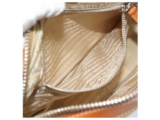 Borsa a Spalla PRADA Nylon Beige Argento Auth 192786 - vista 22
