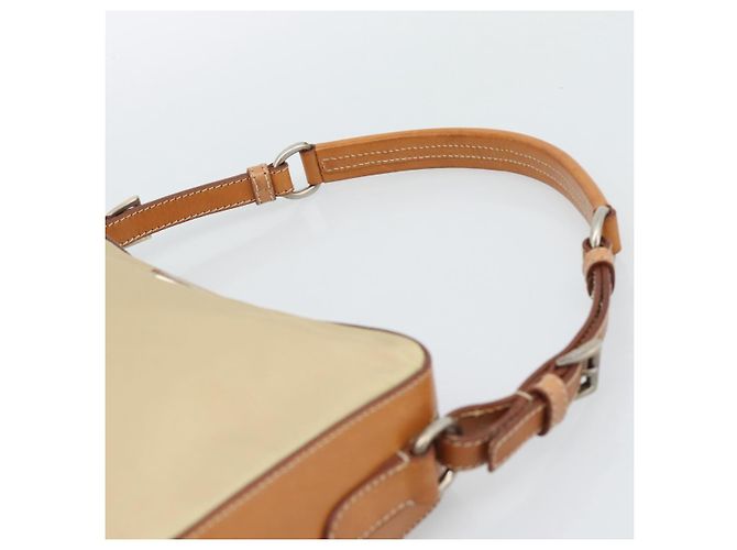 Borsa a Spalla PRADA Nylon Beige Argento Auth 192786 - vista 8
