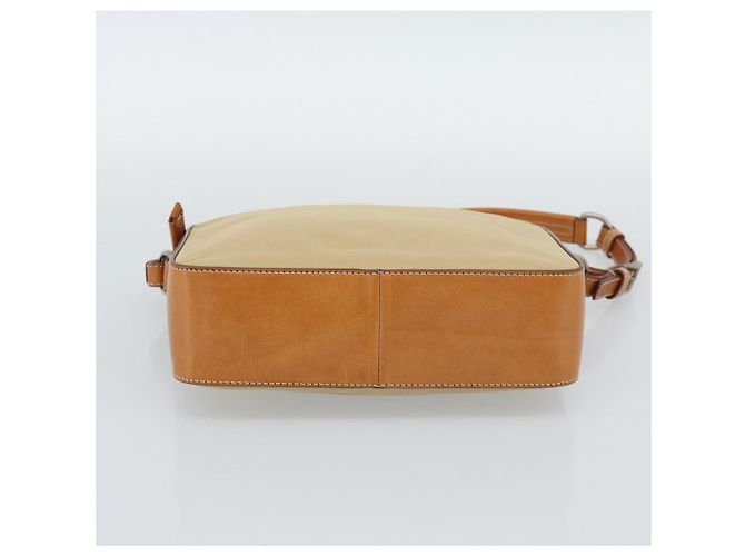 Borsa a Spalla PRADA Nylon Beige Argento Auth 192786 - vista 9