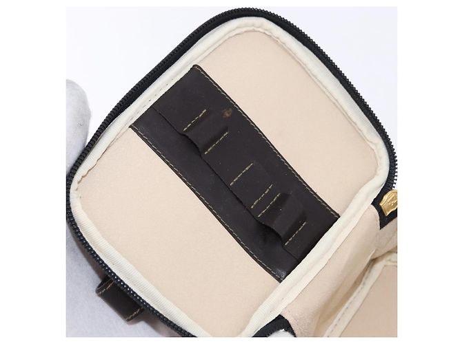 FENDI Zucca Canvas Neceser de Maquillaje Marrón Tono Dorado Auth 192727 Castaño - vista 15