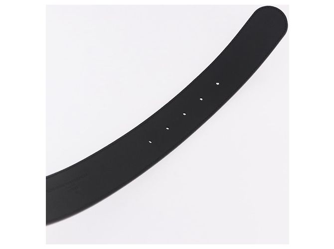 Cinturón GUCCI GG Supreme Interlocking G PVC 53.1" Black 703147 Auth BA13786V Negro Plata - vista 9