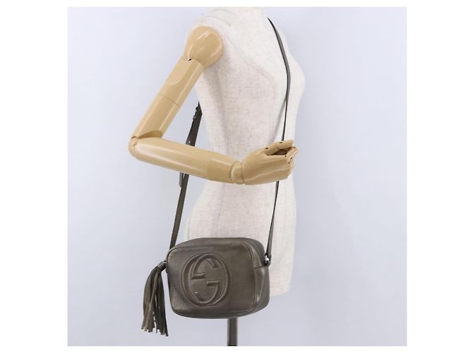 Borsa a Spalla GUCCI in Pelle Champagne Gold 308364 Auth ka5269 D'oro - vista 21