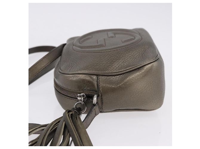 Borsa a Spalla GUCCI in Pelle Champagne Gold 308364 Auth ka5269 D'oro - vista 5