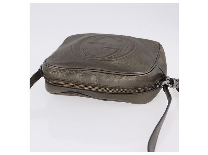Borsa a Spalla GUCCI in Pelle Champagne Gold 308364 Auth ka5269 D'oro - vista 6