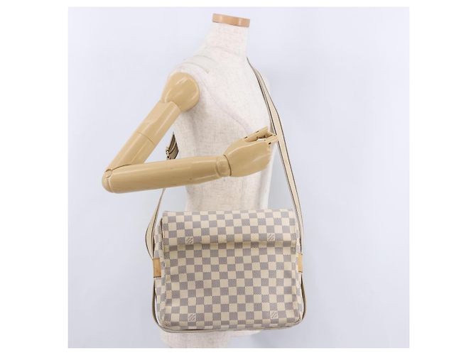 LOUIS VUITTON Borsa a tracolla Damier Azur Naviglio N51189 LV Auth 192113 - vista 25