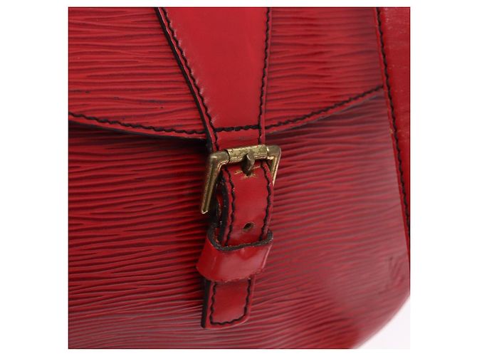 LOUIS VUITTON Epi Jeune Fille MM Borsa a Spalla Rossa M52157 LV Auth 192062 Rosso - vista 15