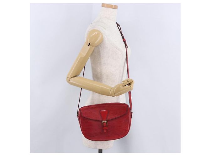 LOUIS VUITTON Epi Jeune Fille MM Borsa a Spalla Rossa M52157 LV Auth 192062 Rosso - vista 24