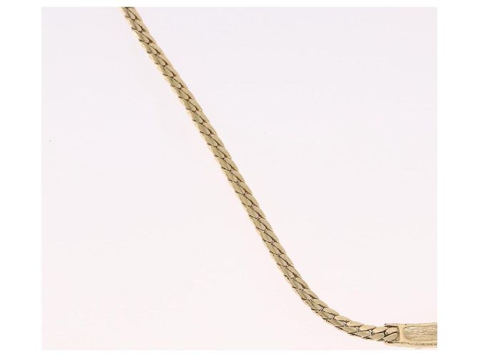 Collana Choker Christian Dior Metallo Tonalità Oro Auth SW2531 - vista 11