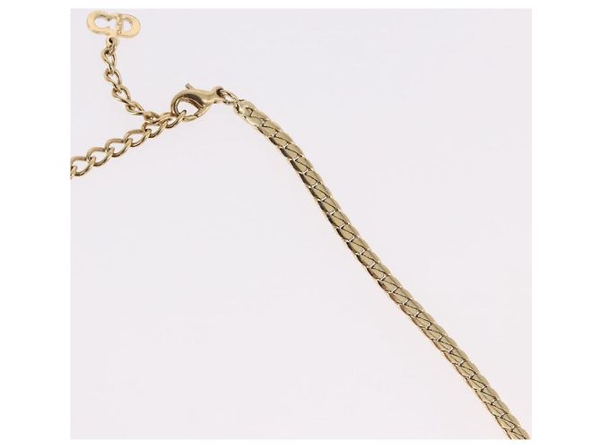 Collana Choker Christian Dior Metallo Tonalità Oro Auth SW2531 - vista 14